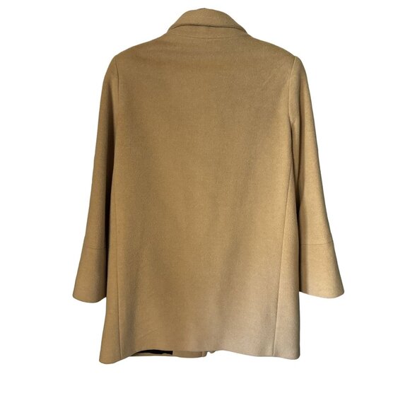 LL Collezioni Italia Womens Camelhair Coat Size 14 Button Front Made In Guatemal - Picture 3 of 8